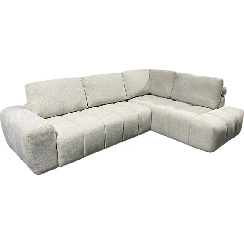 Lugano 2-Piece Nora Oat Sectional Sofa With Chaise 1