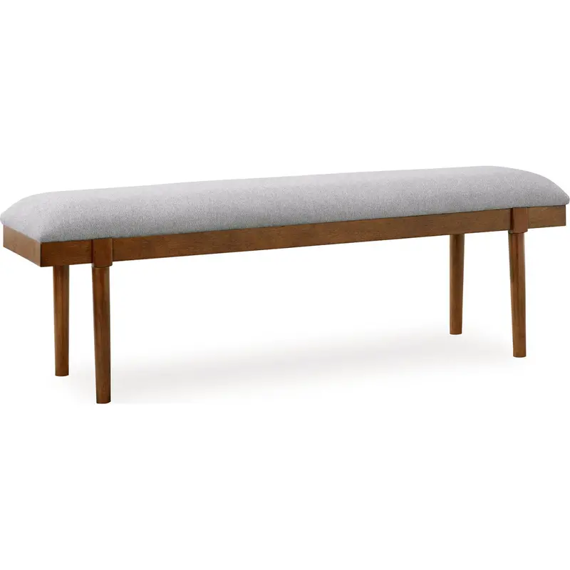 Lyncott Upholstered Dining Bench In Gray And Brown – Model D615-00 1