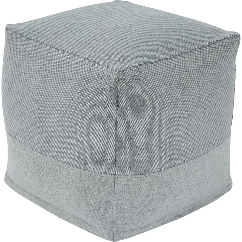 Mabyn Gray Fabric Upholstered Pouf 1