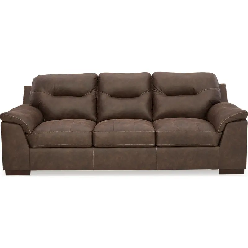 Maderla Full-Size Sofa – Walnut-Finished Hardwood Frame 1