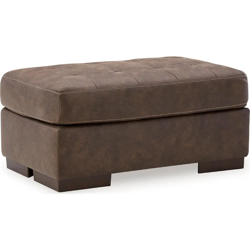 Maderla Solid Wood Ottoman – Walnut Stain 1