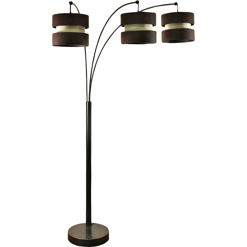Madison Bronze Floor Lamp – 90-Inch Adjustable Height With Fabric Shade 1