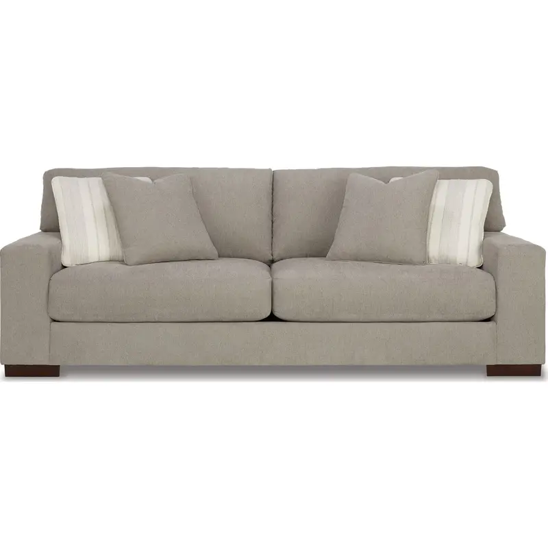 Maggie Mid-Century Sofa In Flax Linen Blend 1