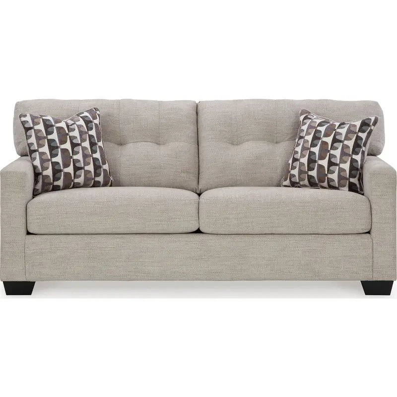 Mahoney Pebble-Tone Full Sofa Sleeper With Mattress Storage 1