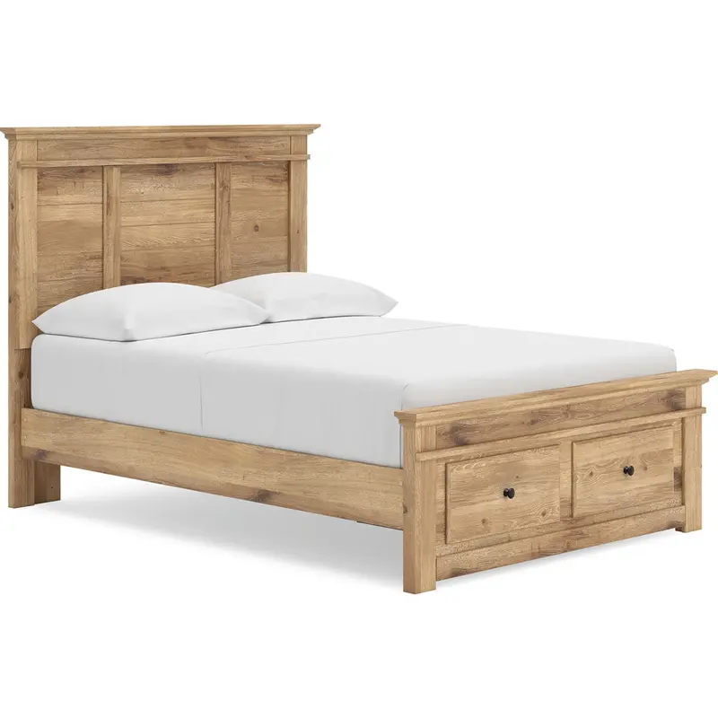 Makidern Tan Full-Size Storage Bed 1