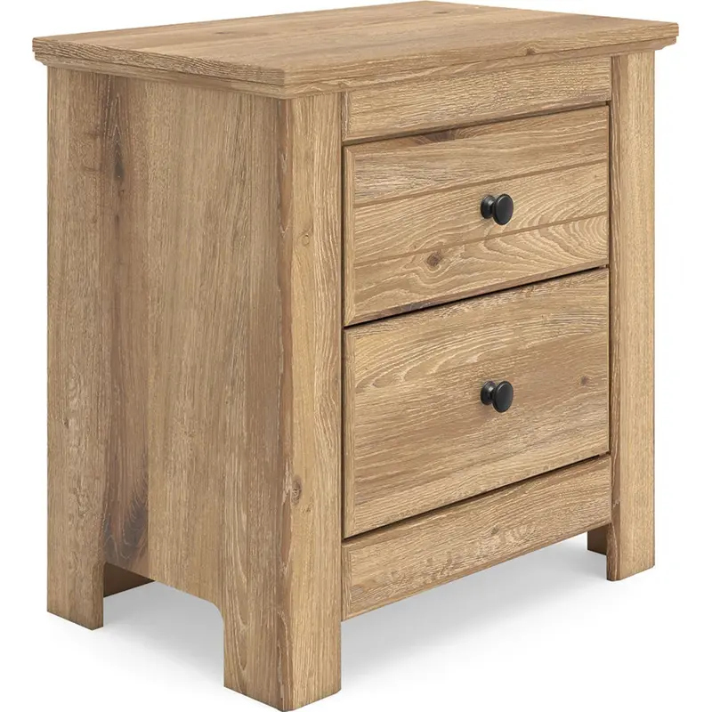 Makidern Tan Nightstand With Usb Charging Port And Drawer 1