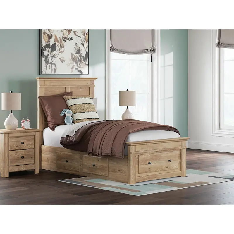 Makidern Tan Twin Storage Bed 1