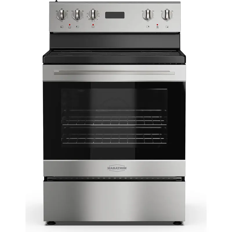 Marathon 30-Inch Stainless Steel Gas Range – Mer3070Ss, Glass Top 1