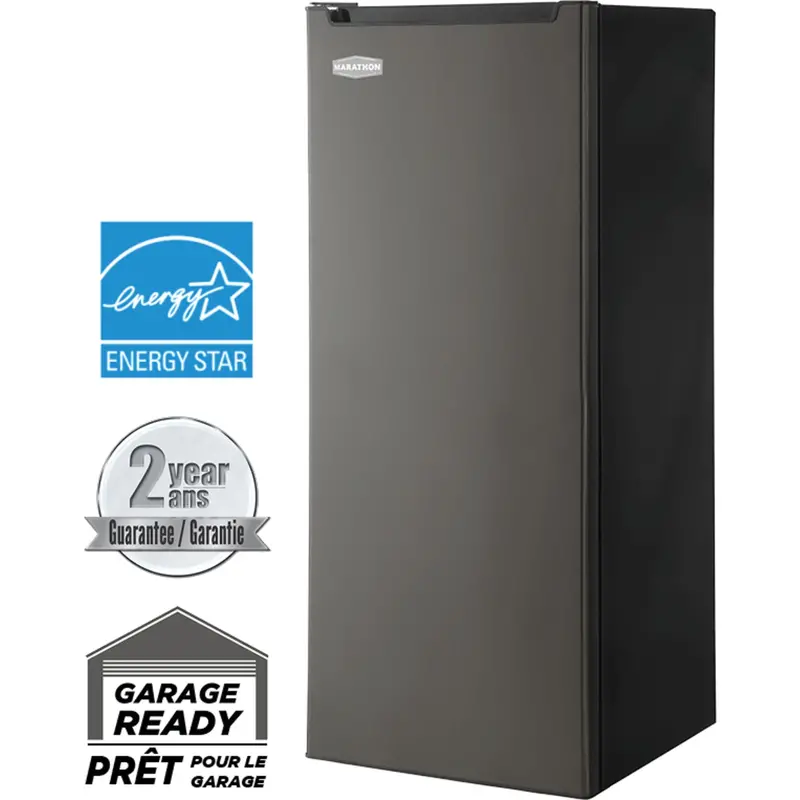 Marathon 6.5 Cu Ft Upright Freezer Muf65Bls-2 – Black Steel 1