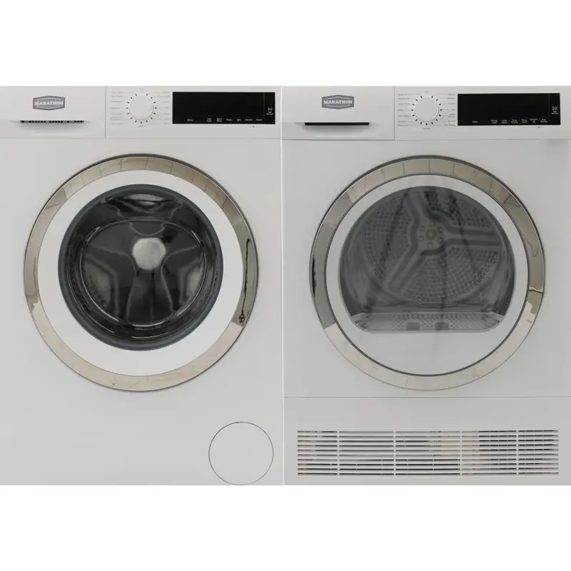 Marathon Front-Load Washer & Dryer Bundle – White Appliances (Mwm2214W-Mvd420W) 1