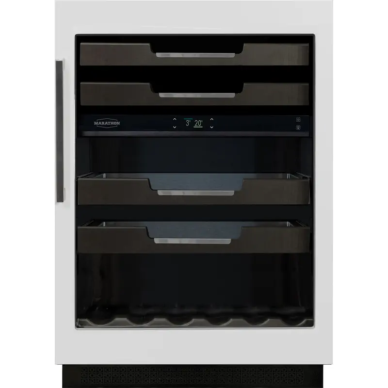 Marathon M4-D250Panr Panel-Ready Dual-Zone Wine & Beverage Cooler – 24" 1