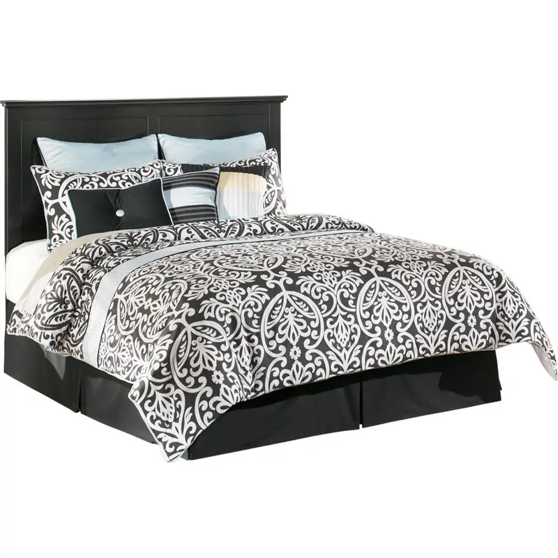 Maribel Black Panel Headboard For Queen Beds – Minimalist Design 1