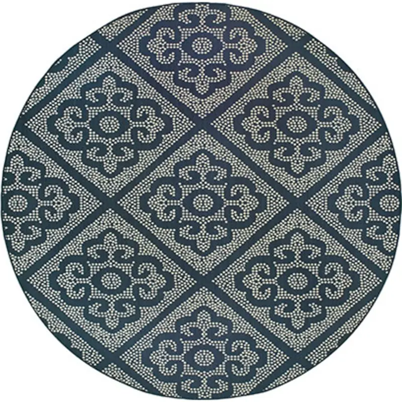 Marina Geometric Area Rug – 8 Feet By 8 Feet Square Design 1
