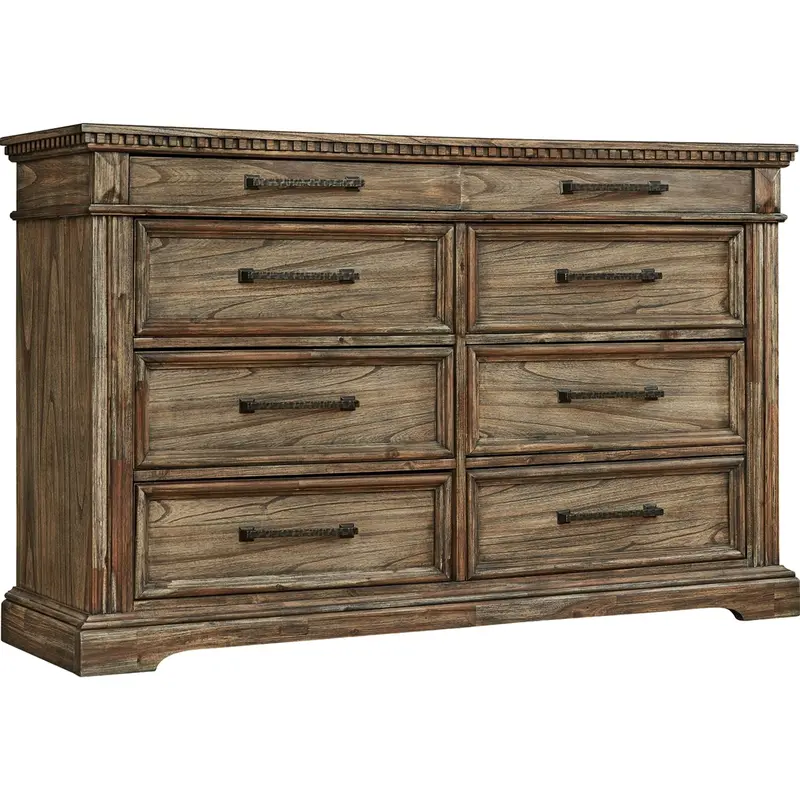 Markenburg Brown Wood Dresser – Six-Drawer Storage Unit 1
