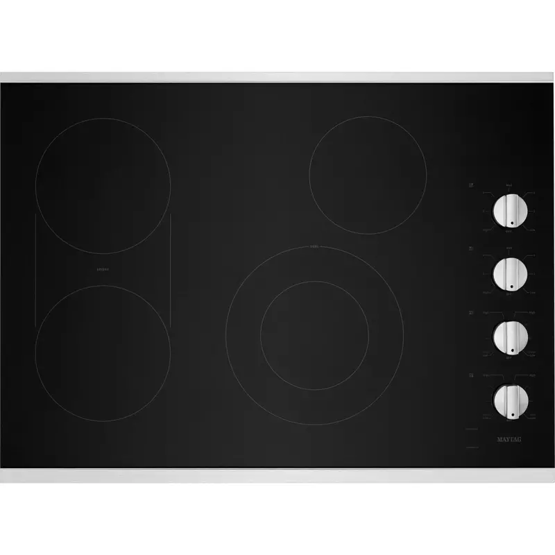 Maytag 30-Inch Stainless Steel Electric Cooktop With Reversible Grill/Griddle (Mec8830Hs) 1