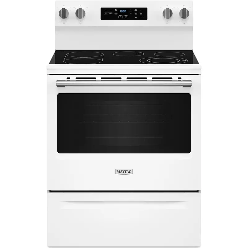 Maytag 30-Inch White Electric Range With Air Fry, Air Bake & No-Preheat Convection 1