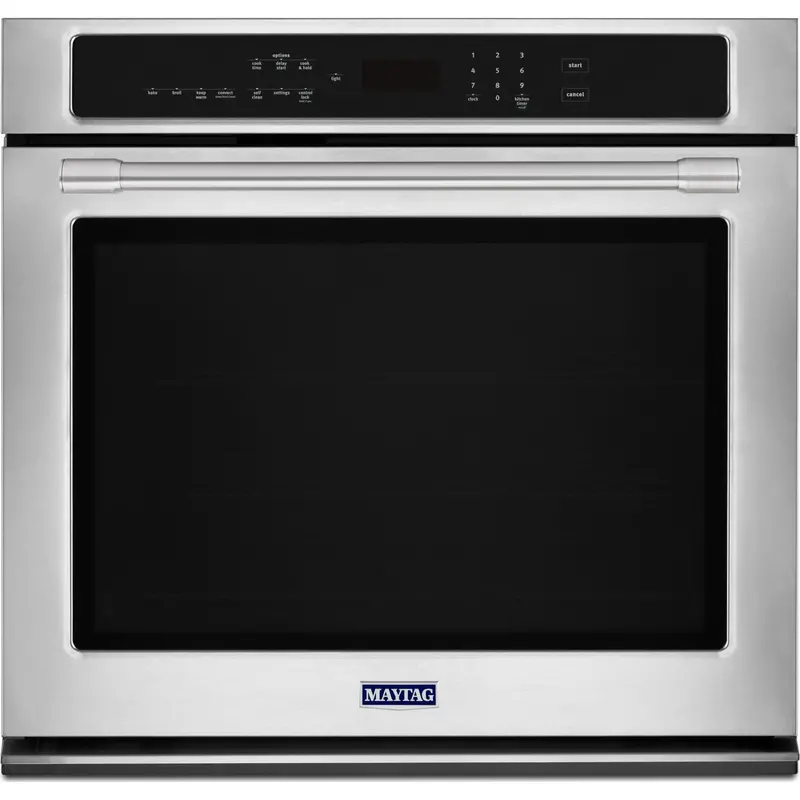 Maytag 30" True Convection Single Wall Oven – 5.0 Cu. Ft., Stainless Steel (Mew9530Fz) 1