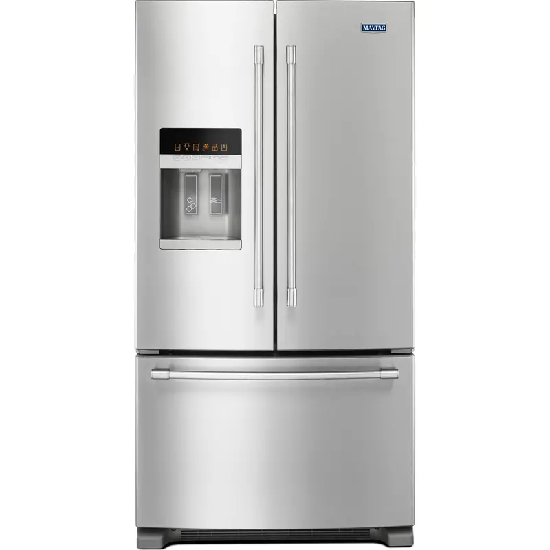 Maytag 36-Inch French Door Refrigerator With Powercold Technology – 25 Cu. Ft., Fingerprint-Resistant Stainless Steel (Mfi2570Fez) 1