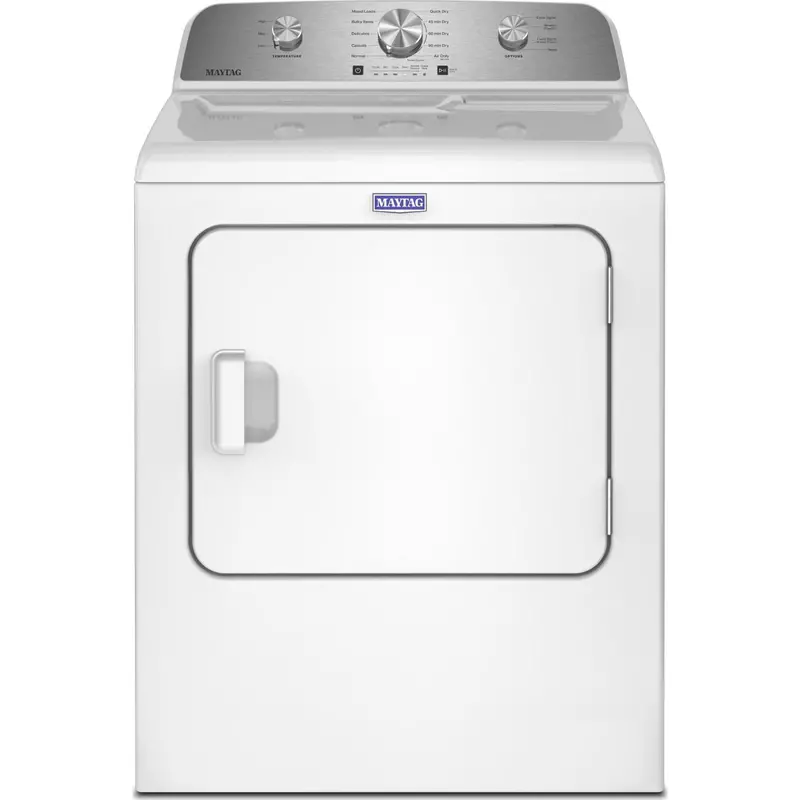 Maytag 7.0 Cu. Ft. High-Capacity Gas Dryer For Reliable Drying – White (Mgd4205Sw) 1