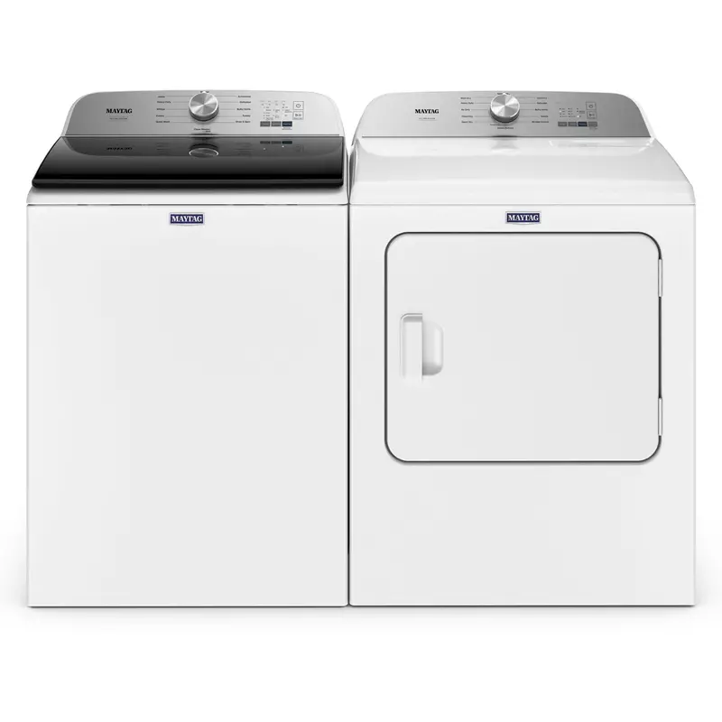 Maytag Pet Pro Top-Load Washer And Dryer Set – Bright White 1