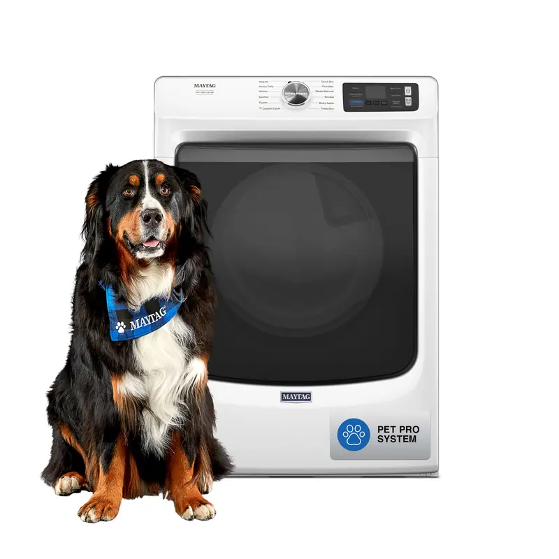 Maytag Smart Pet Pro Gas Dryer – 7.4 Cu. Ft. Capacity, White (Mgd7020Rw) 1
