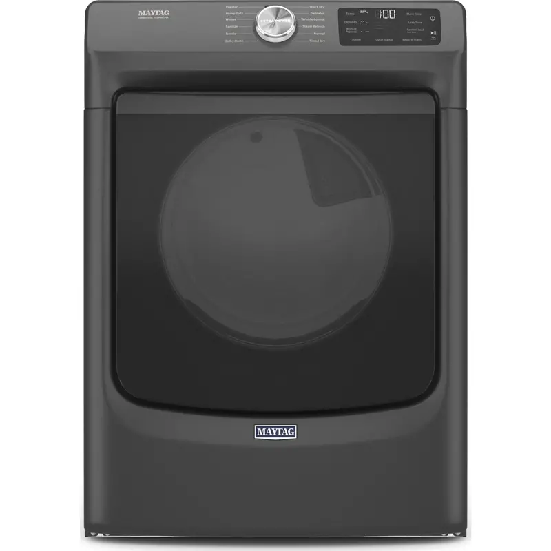 Maytag Volcano Black Front-Load Electric Dryer – 7.3 Cu. Ft. With Extra Power & Quick Dry (Ymed6630Mbk) 1