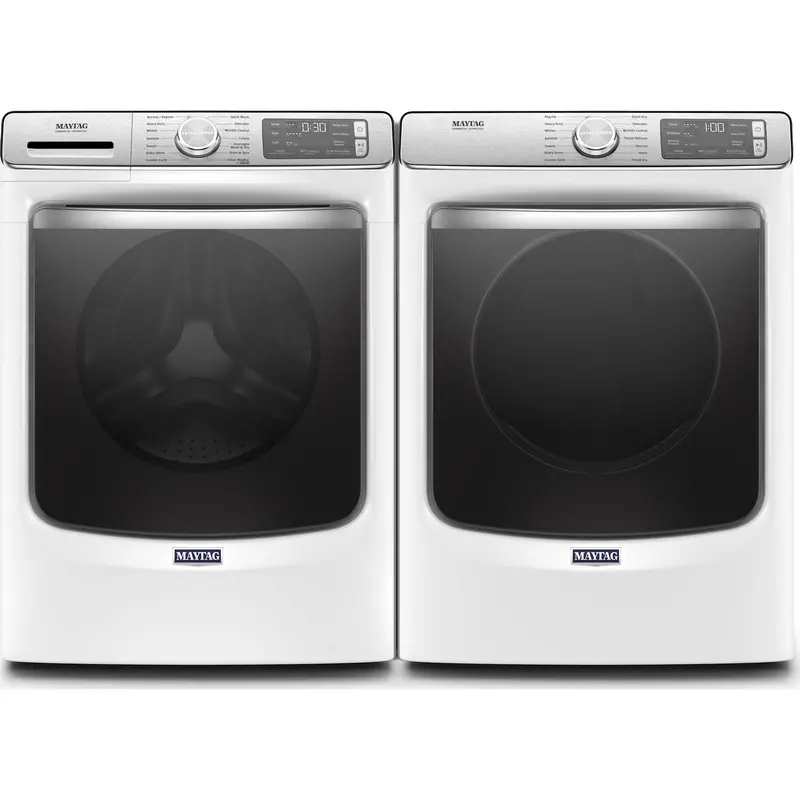Maytag White Front-Load Washer And Dryer Pair – Model May1465624K 1