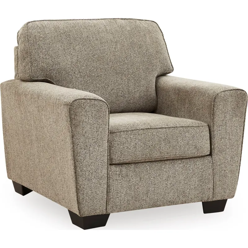 Mccluer Upholstered Armchair – Mocha Leather-Look 1