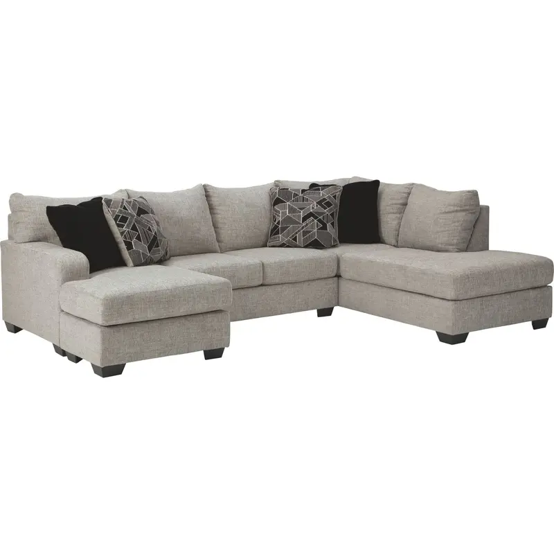 Megginson 2-Section Modular Sectional With Chaise – Contemporary Fabric Seating 1