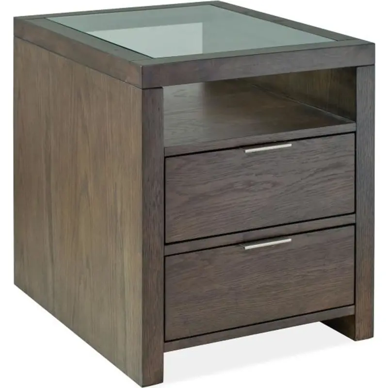 Merrick Homestead Brown End Table – Rustic Modern Accent 1