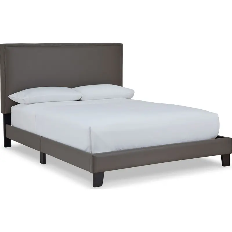 Mesling Gray Queen-Sized Platform Bed 1