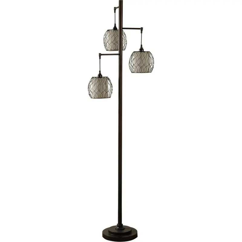 Mid-Century Bronze Floor Lamp – 72-Inch Height 1