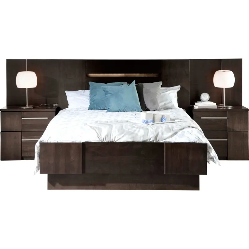 Milano Graphite 4-Piece Queen Platform Bed Set 1