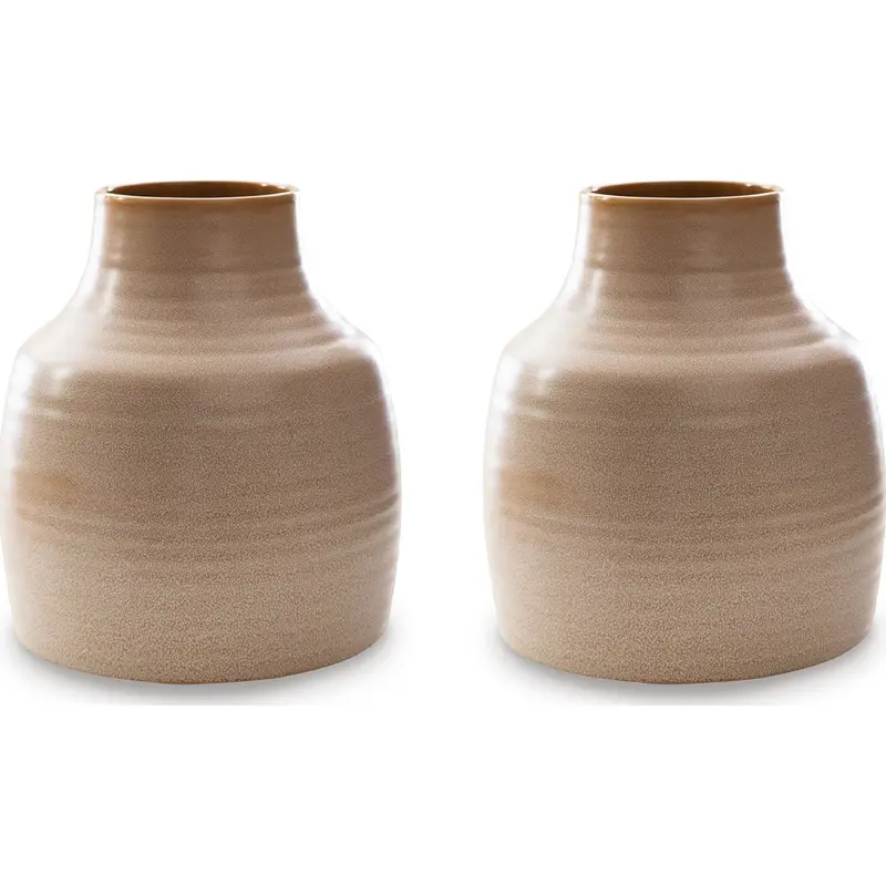 Millcott Ceramic Vase Pair – Modern Decorative Set Of 2 1