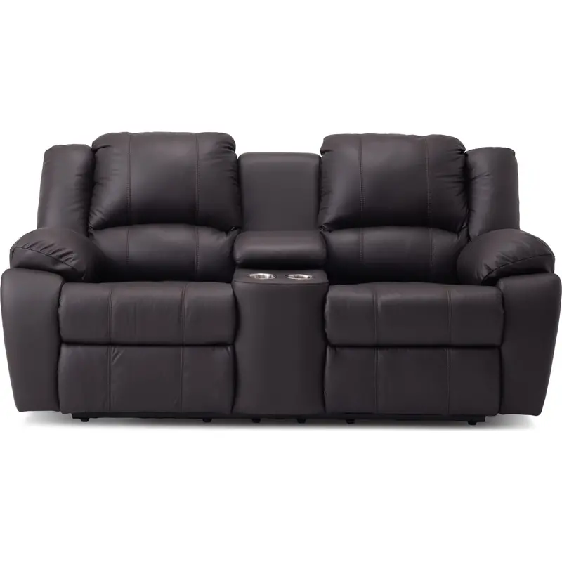 Mira Manual Reclining Loveseat Featuring Integrated Console And Drink Holders 1