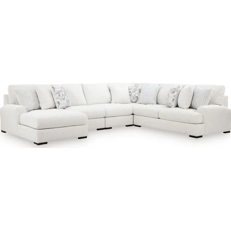 Misty-Lakes Chalk-Tone 5-Piece Sectional Including Chaise 1