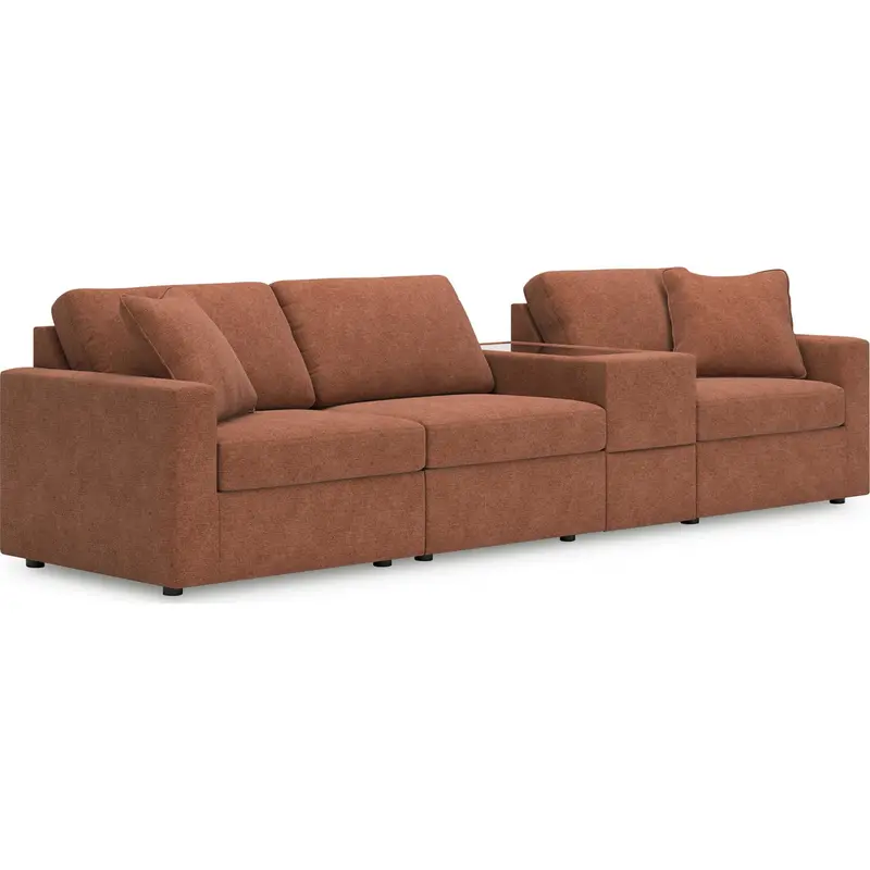Modmax 4-Piece Modular Sectional With Built-In Storage Console 1