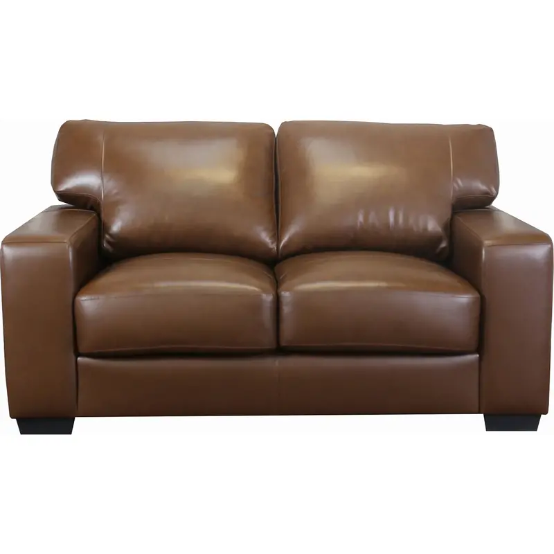 Monna Cinnamon Loveseat – Compact Two-Seater Sofa With Rolled Arms 1