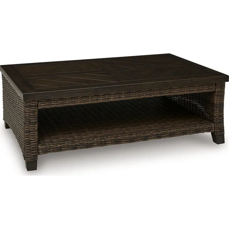 Monterey Point Dark Brown Outdoor Coffee Table 1