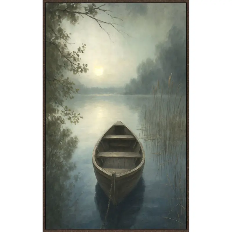 Moonlight Canvas Wall Art – 31" × 49" Landscape Print 1