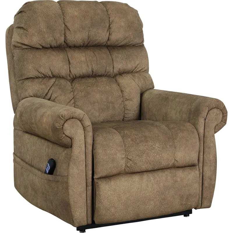Mopton Electric Power Lift Recliner – Saddle Leather Finish 1