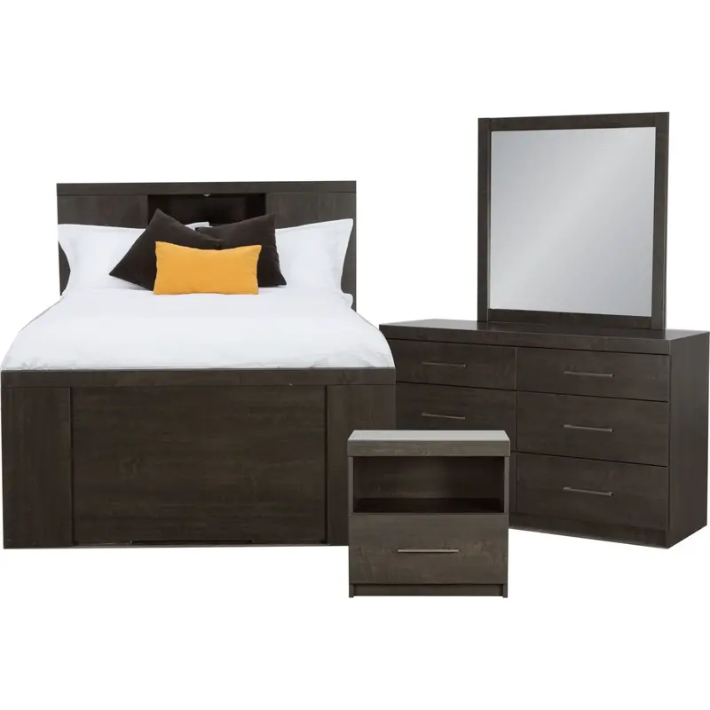Morgan 7-Piece Storage Bedroom Collection – Dresser, Nightstands, Platform Bed & More 1