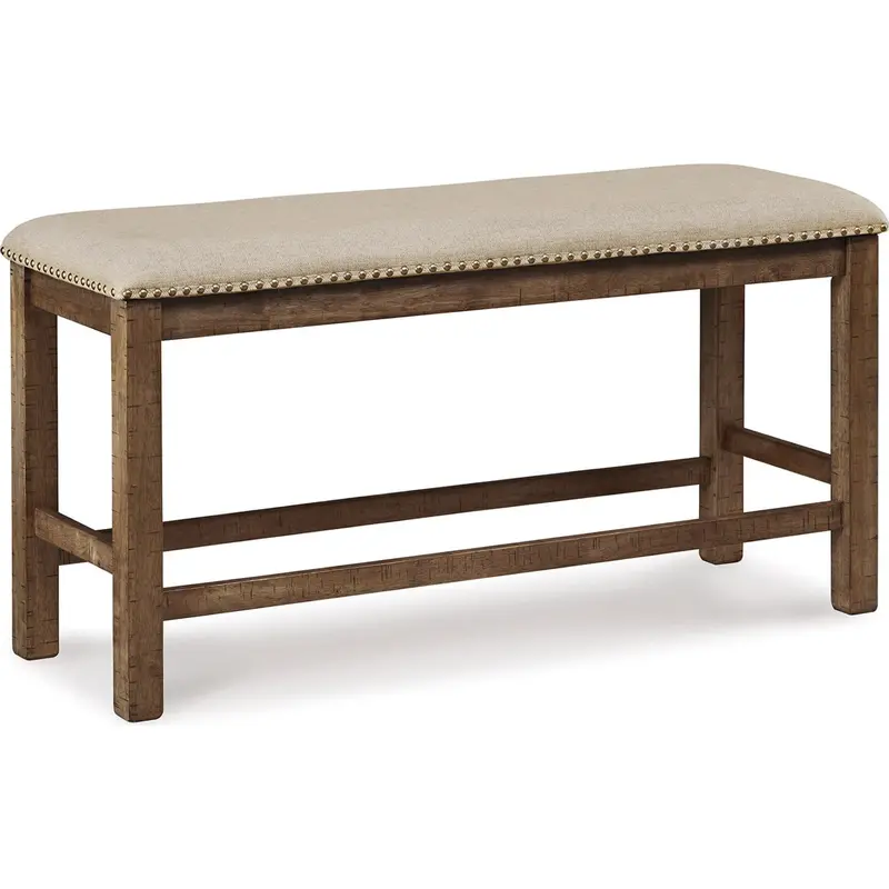 Moriville Beige Counter-Height Bench – D631-09 1