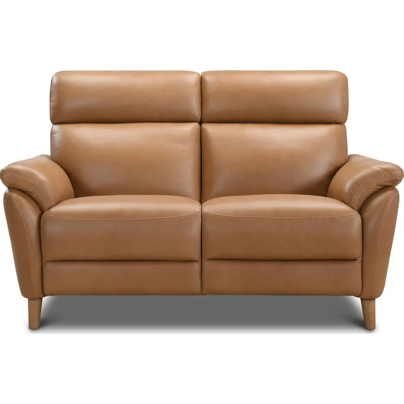 Muse Texas Toffee Power Reclining Loveseat – Two-Seater With Motorized Headrests 1