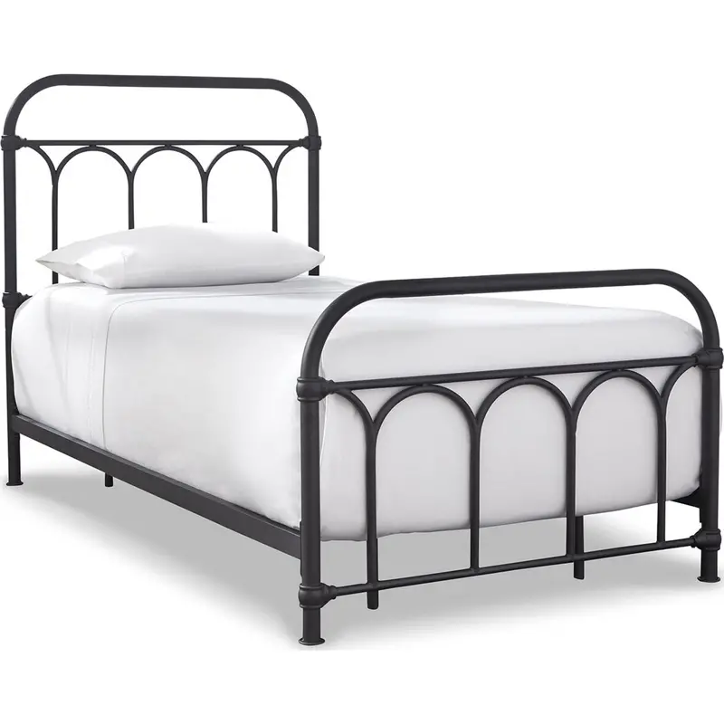 Nashburg Black Metal Platform Bed Frame 1
