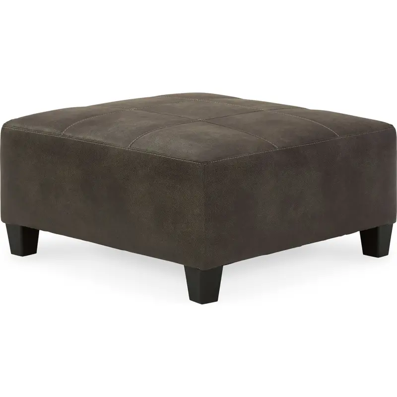 Navi Oversized Fabric Ottoman – Smoke Gray 1