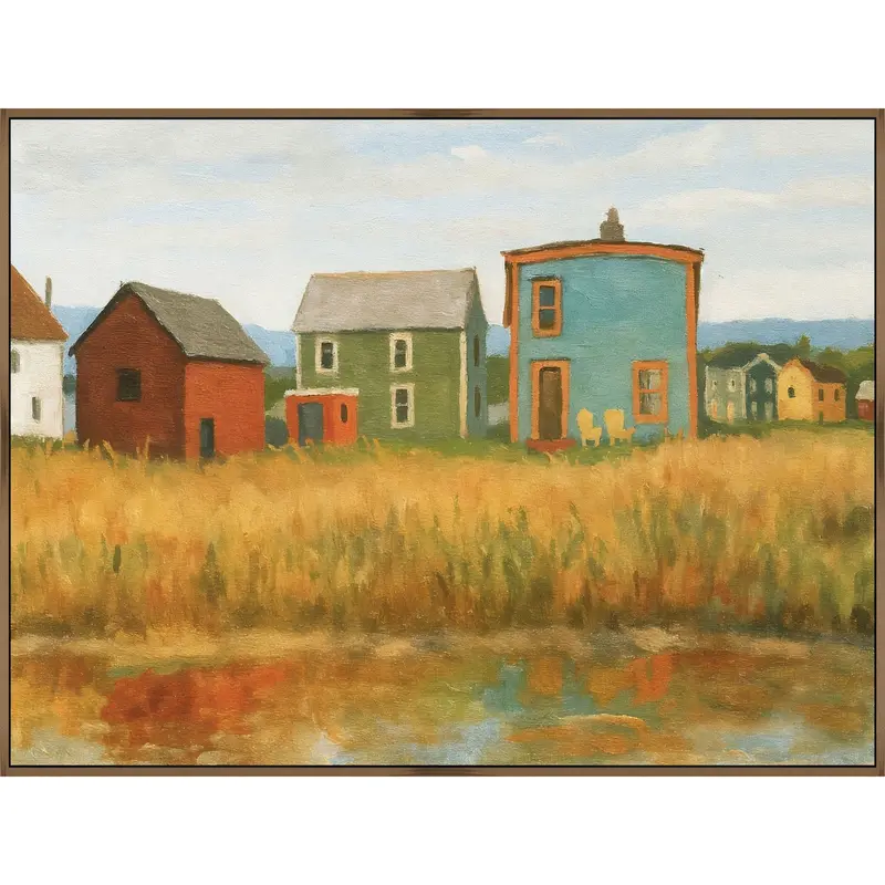 Neighbors At Sunset Scene Wall Print – 37" X 49" 1