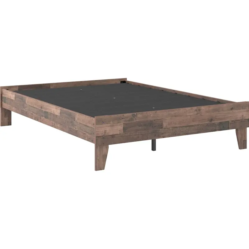 Neilsville Multi-Gray Full Platform Bed – Modern Neutral Bedroom Base 1