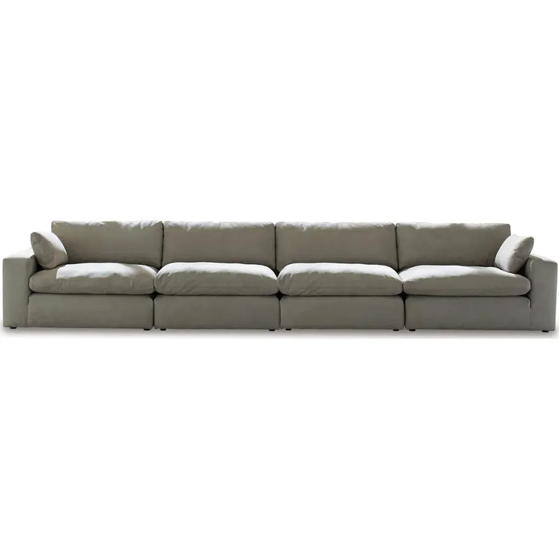 Next-Gen Gaucho Modular Sectional – Putty Fabric 4-Piece Configurable Sofa 1