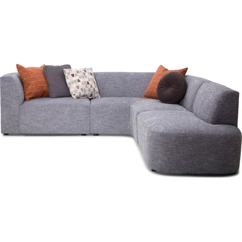 Nyla Pepper 3-Seat Sectional Sofa 1